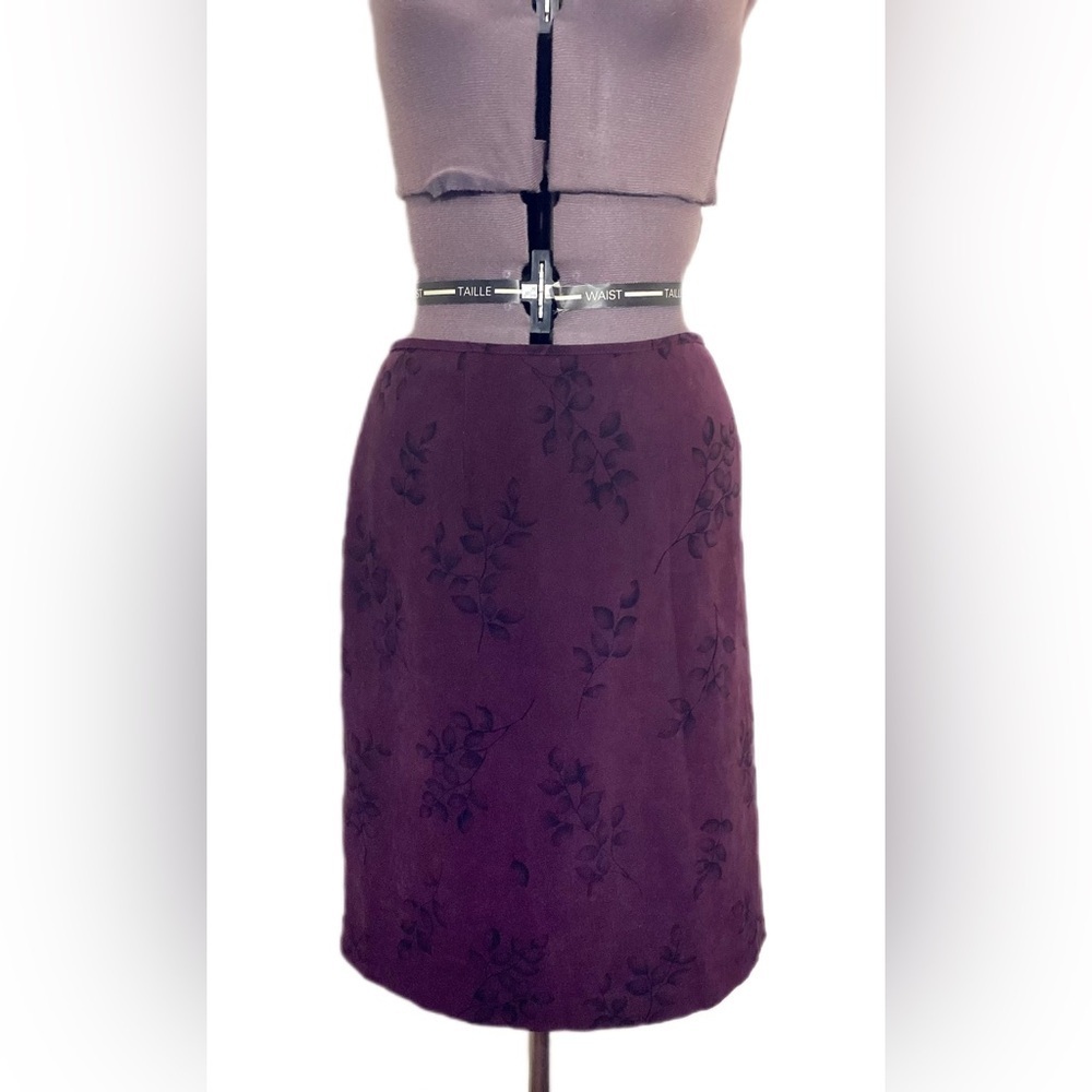 Vtg Y2K Whimsigoth Dark Floral Short Skirt Size 16 Fairy Grunge Witchy Fall Vamp